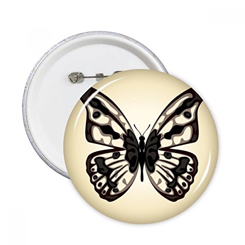 Badge bouton rond motif papillon pâle XXL décoration de vêtements 5pcs