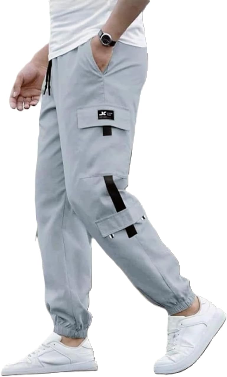 Men's Stretchy Lycra Pants with Adjustable Drawstring | Perfect for Casual Wear, Athletic Outings, and Outdoor Wear | Comfortable and Durable