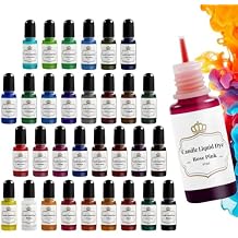 YRYM HT Candle Dye - 32 Oil-Based Liquid Candle Color Dye for Soy Wax,10Ml/Bottle High-Concentrated Candle Making Supplies Sets,Vivid,Safe & Natural Candle Wax Dyes for DIY Projects
