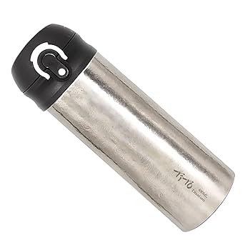 Amazon｜純チタン ボトル 真空断熱 水筒 400ml 直飲み 魔法瓶 二