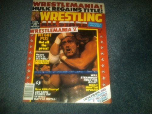 WWF WWE Wrestling All Stars Heros & Villains Magazine July 1989 WCW TNA ECW NWO NWA AWA "Total Package" Lex Luger, Big John Studd, Hulk Hogan (Wrestlemania, Sting, Jim "The Anvil" Neidhart, Ricky "The Dragon" Steamboat, Ricky Morton, Michael Hayes, "