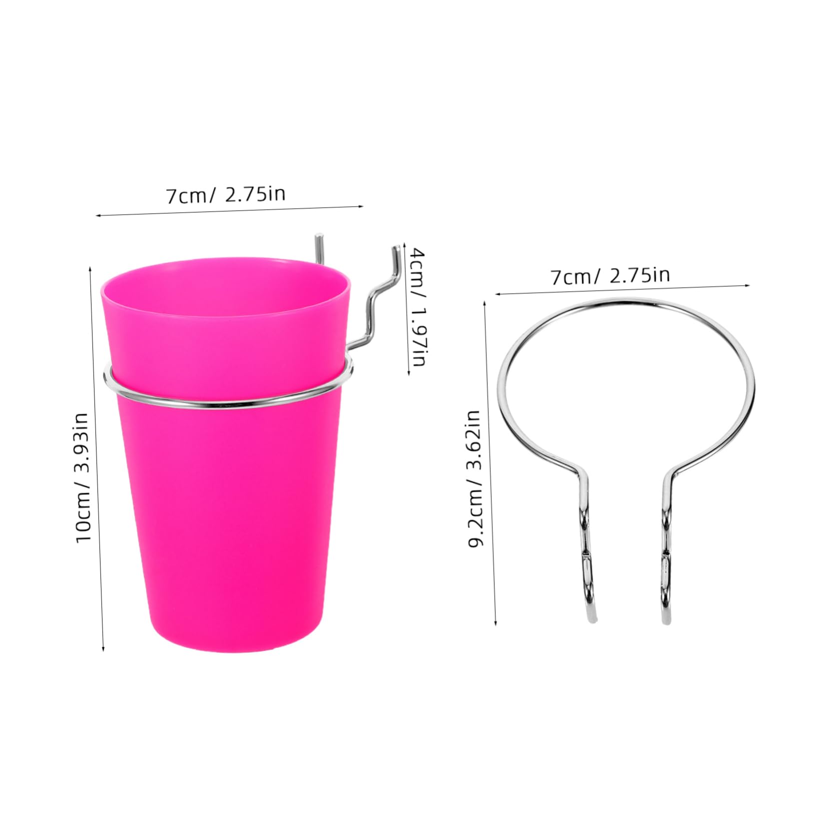 FUNOMOCYA Multi-use Cup Hooks 6pcs Pegboard Organizers Easy Install Cup Holders for Kitchen Office Retail Display