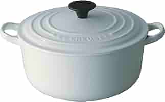 【美品】LE CREUSET ココットロンド 26cm ホワイト Amazon｜ル・クルーゼ(Le Creuset) 鋳物 ホーロー 鍋