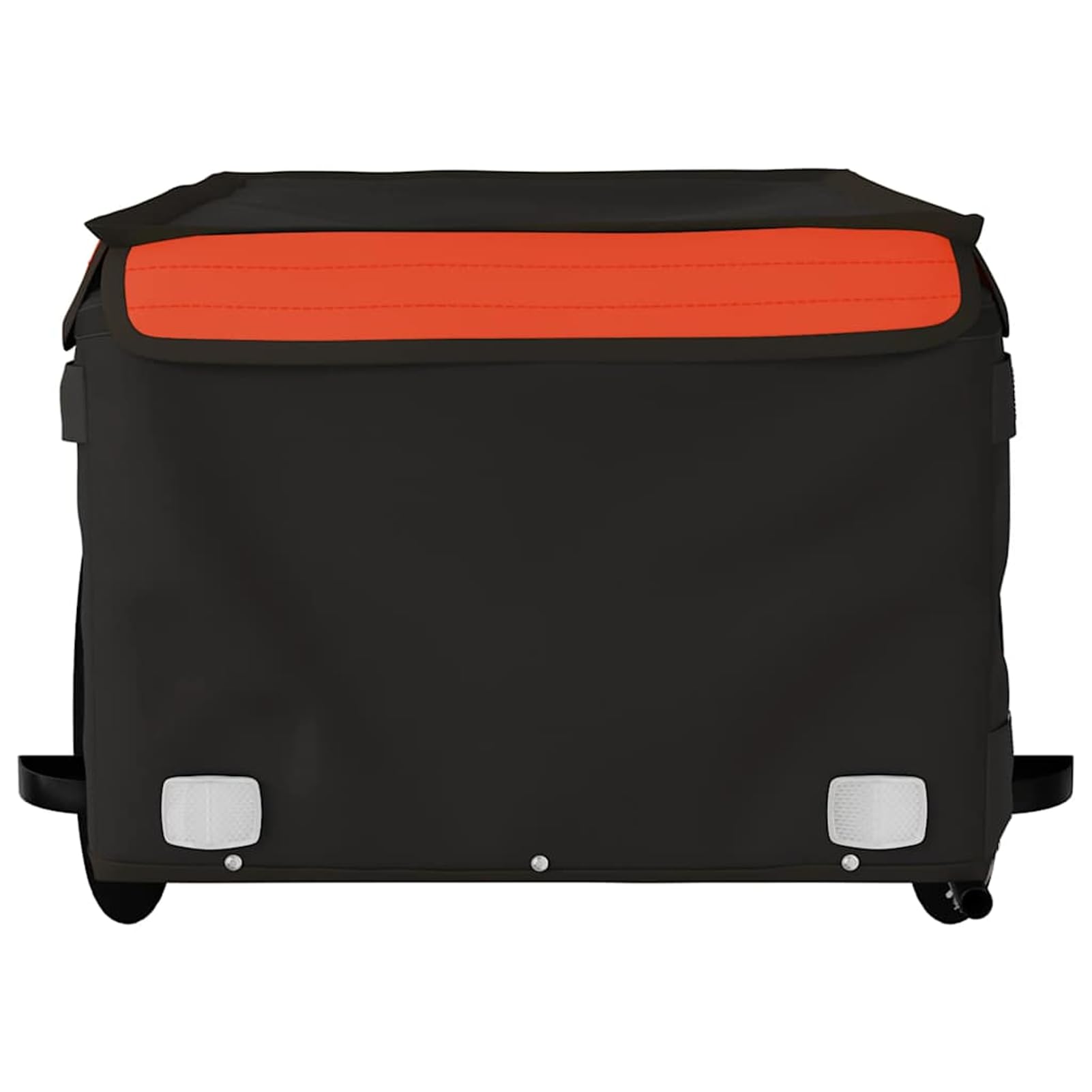 Fahrradanhänger 45kg Eisen Schwarz/Orange | Robustes Eisengestell, 45kg Tragkraft, ideal für schwere Lasten