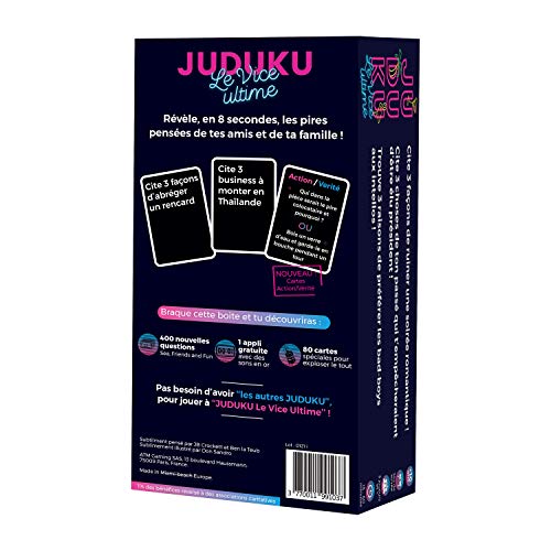 51S M53bBXL JUDUKU Jeux de société Le Vice Ultime | Jeu de Carte fabriqué en Europe | Déjà Plus d' 1 Million de Joueurs | Jeux de société Adulte idéal soirée | Cadeau Drole et Original