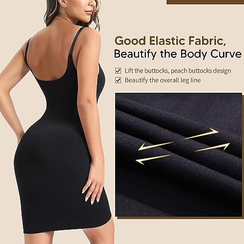 Strapless Shapewear Slip for Women Under Dresses V Neck Full Slip Shaper Tummy Control2