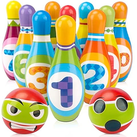 Toys for 2 3 4 Years Old Boys Kids Toddlers, Educational Learning Toys for 3-6 Years Old Boys Girls Gifts Presents Outdoor Indoor Games Toy Boy Child Bowling Set Toys Skittles 2-5 Years Old Gifts Kids Cover