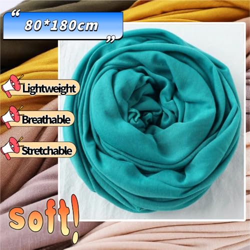 Head Wraps for Black Women, Breathable Headwrap Soft Long Hair Wraps Wide Headscarves for Locs Braids Turquoise