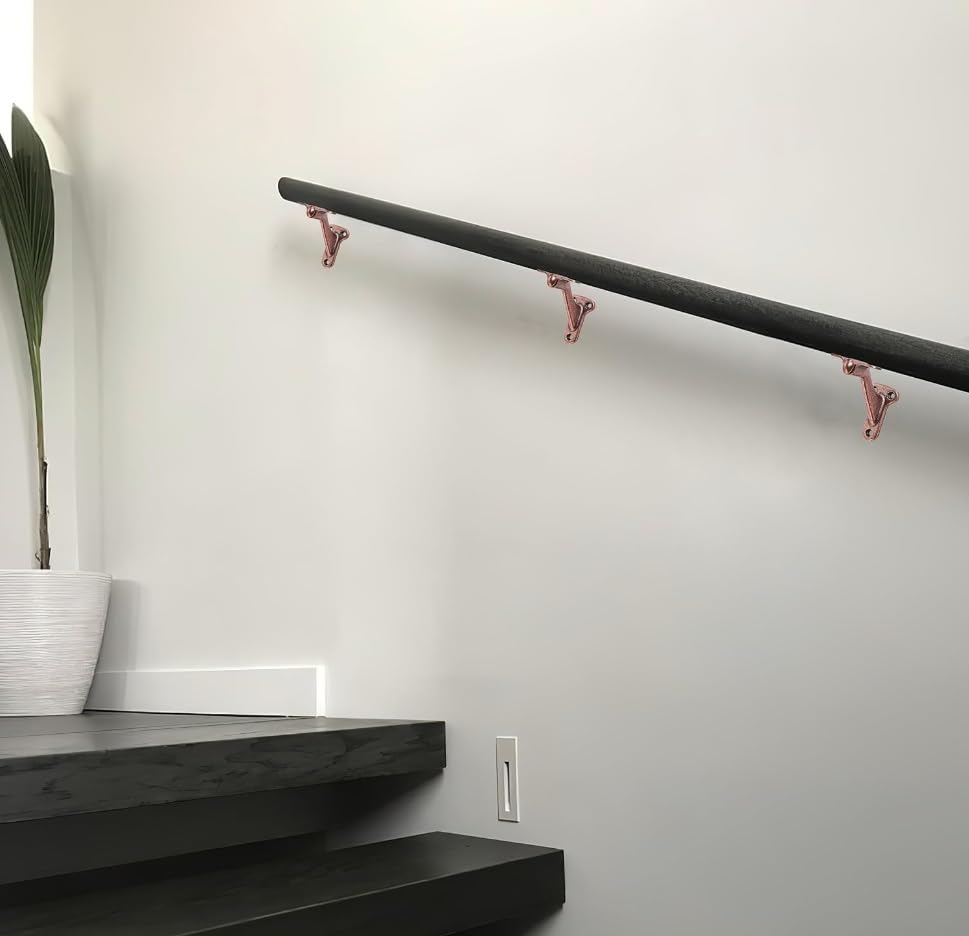KHTUMEWARE-FS Antique Copper Handrail Brackets in Antique Copper — KHTUMEWARE