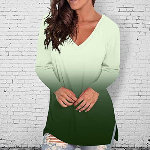 Winter lange mouwen oversized t-shirt casual tops vrouwen 2021 blusas v hals stropdas kleurstof kleding t-shirts plus… - Image 3