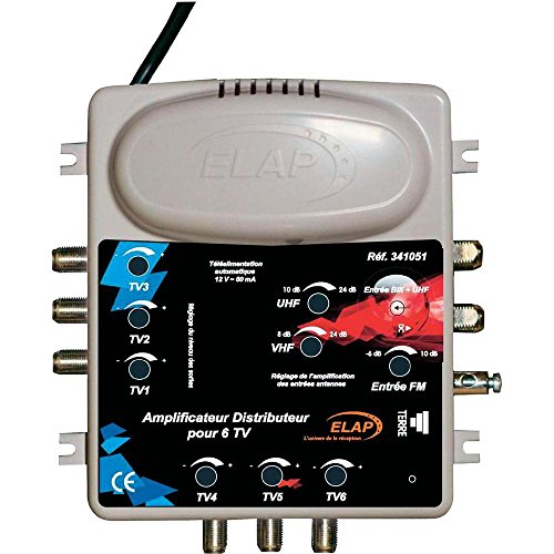 Elap 341051   Amplificador TDT (2 entradas/6 salidas)