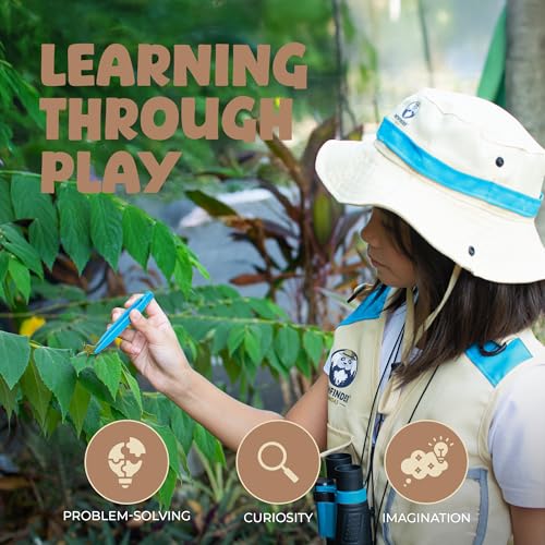Image of Kids Explorer Kit with Safari Vest & Hat for 7-12 Year Old Boys & Girls | Cute Dress-Up Zookeeper Costume & Safari Costume for Boys & Girls - Included Adventure Guide & Scavenger Hunt