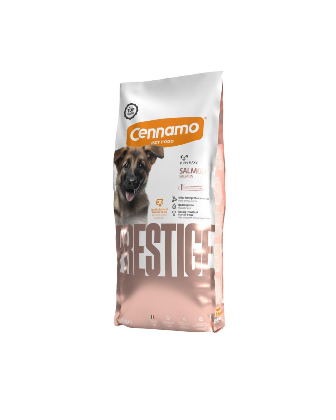 Cenamo - Comida seca completa para perros y cachorros de talla grande, producto monoproteico, 1 paquete de 12 kg