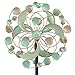 Windrad Garten Metall, Windmühle für den draußen, Windspiel Windblätter 3D Optik, Windspinner Spinner Skulpturen Windfänger für Außenterrassen Patio Rasen (Bronze-2 Blätter)