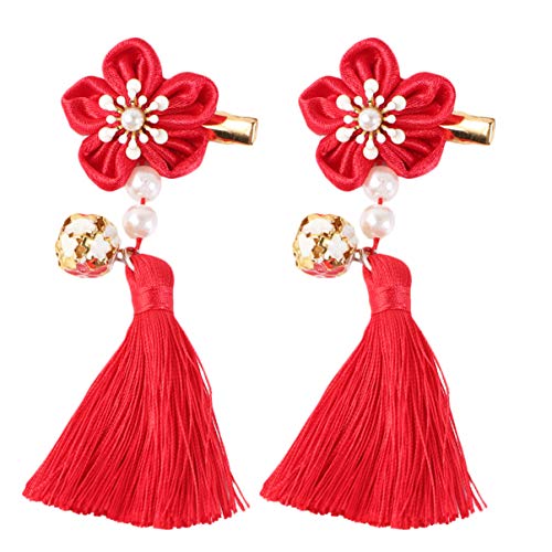 TomaiBaby Pinces à Cheveux de Style Chinois Gland Arcs Épingles à Cheveux Barrettes Gland Coiffure pour Enfants Filles Nouvel an Festival Costume Accessoire