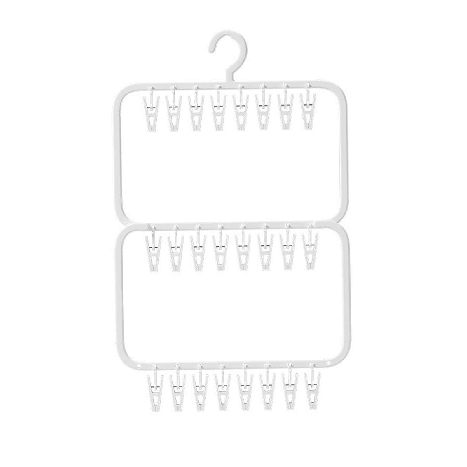 Pixzcsa Drying Rack Laundry Rack Efficient Organizer, Double Layer