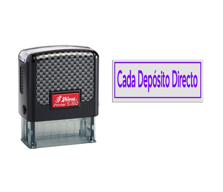 MeetYouAffection Shiny S852 CADA DEPÓSITO DIRECTO for Personal & Office Use Self Inking Rubber Personalized Stamp Self Inking for Personal & Professional Use Custom Rubber Stamp