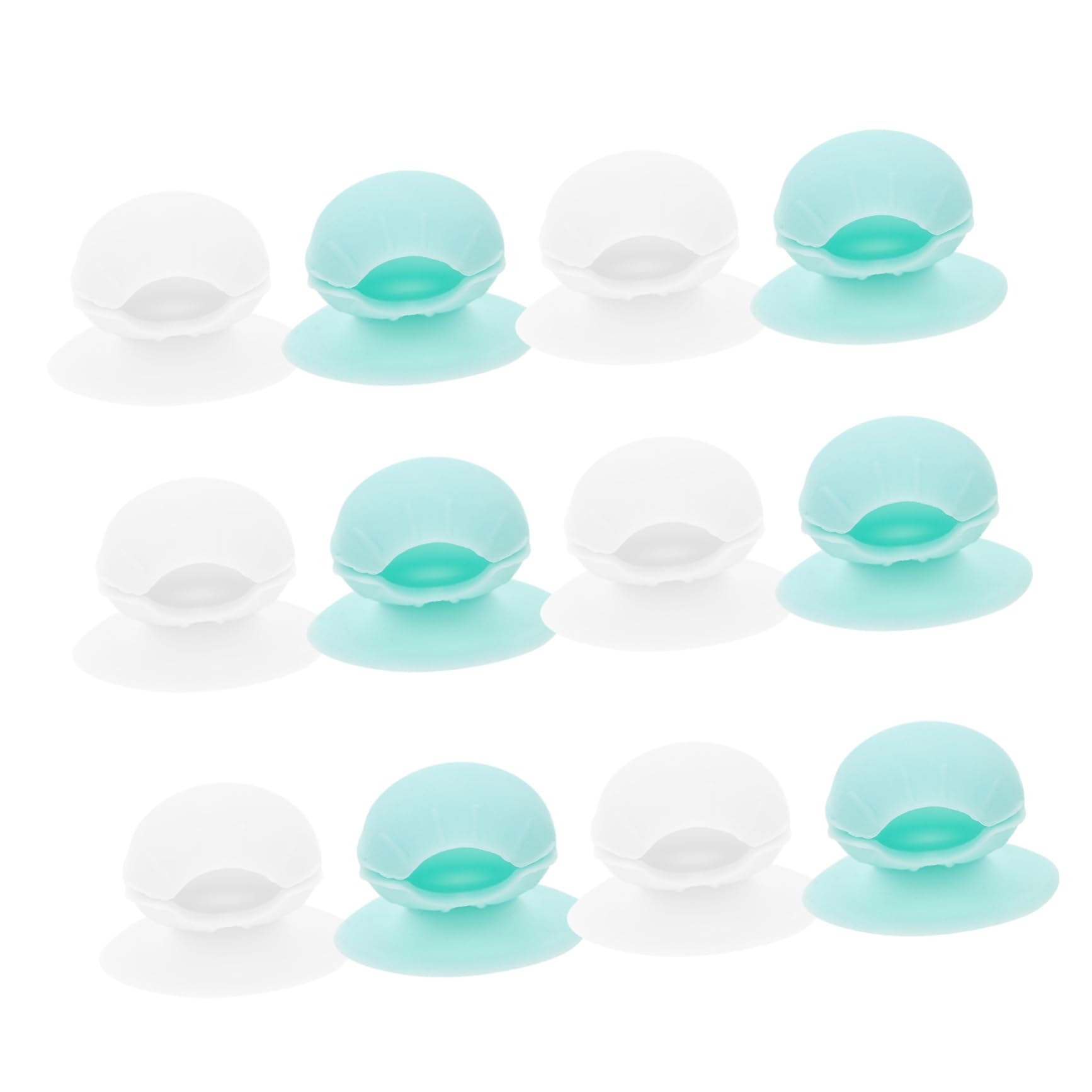 Baluue Silicone Lip Brush Cover 12 Pack Reusable Overnight Lip Mask Applicator Anti-lost Cover Protection