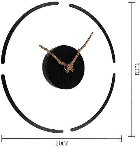 Miniatura 2 de Reloj de pared grande, reloj moderno minimalista retro, redondo, silencioso, sin tictac, funciona con pilas, para sala de estar, hogar, cocina,