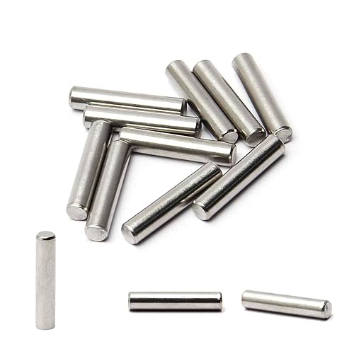 Miniatura 22 de MroMax 100 pasadores cilíndricos de acero inoxidable 304 M1.0.197 x 0.236 in, clavijas de soporte de estante para dispositivos metálicos