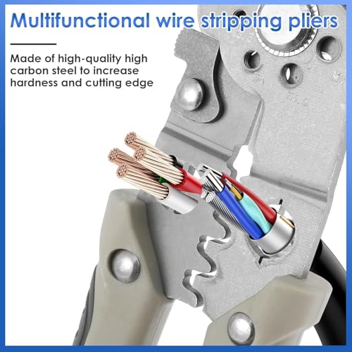 Image of COOLCOLD Wire Stripper and Cutter | All in 1 Multifunction Stainless Steel, Wire Cutter, Wire Crimper, Cable Stripper, Wiring Tools and Multi-Function Hand Tool (Gray)