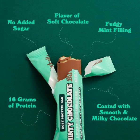 Barebels Protein Bars – Variety 4-Pack (Key Lime Pie, Salted Peanut Caramel, Caramel Choco, Wild Cherry, Minty Chocolate) – 16–20g Protein per Bar (Minty Chocolate)