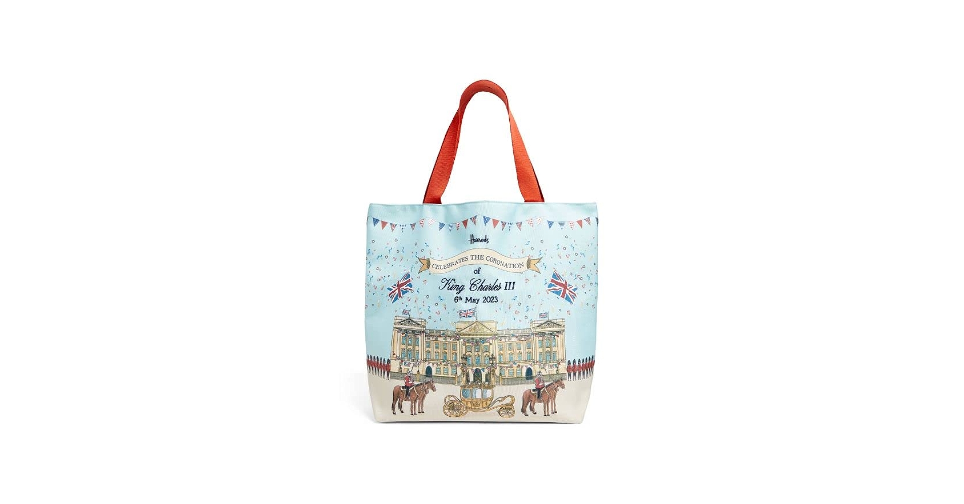 Harrods キングチャールズ3世戴冠式トートバッグ Harrods ハロッズ 英国チャールズ国王 戴冠式記念限定トート