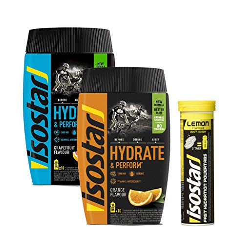 Isostar 3 pack, Hydrate & Perform Grapefruit & Orange - poeder + Iso Powertabs Citroen 10x12g, (2x400g,1x12g) - Afbeelding 6