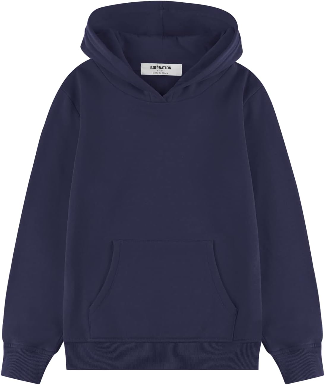Kid Nation Kids' Soft Brushed Fleece Casual Basic Pullover Hooded Sweatshirt Hoodie for Boys or Girls 4-12 Years