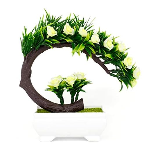 Bellveen Artificial Bonsai Tree Plant with Pot for Outdoor Indoor Balcony Living Room Home Decoration-PE01