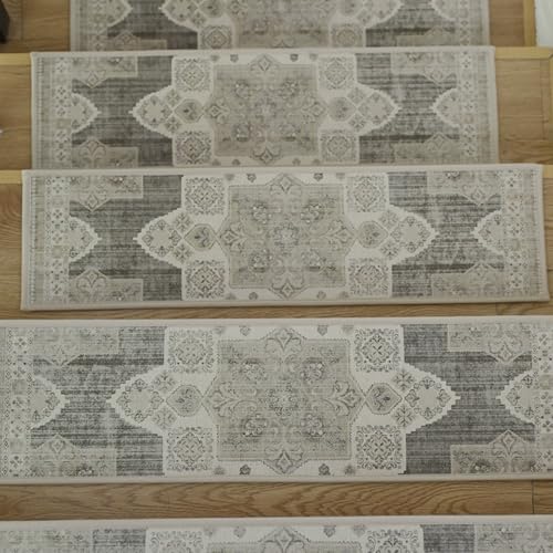 Alfombra antideslizante para escalones de 20 x 76 cm con respaldo de TPE 5