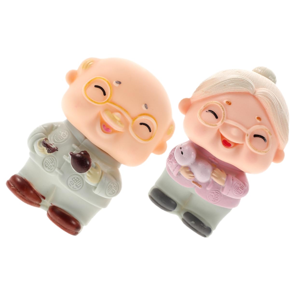 Cabilock 10pièces Figurines De Couple De Personnes Âgées Décorations De Gâteau Et Maison Ornements Romantiques pour Mariage Et Anniversaire