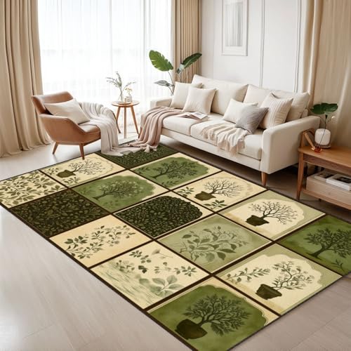 6x9 Area Rugs Rugs for Bedroom Washable Rug Botanical Collection