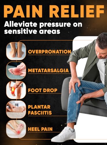 Image of CRUVHEAL High Arch Support Inserts Men Women - Plantar Fasciitis - Comfort for Foot Pain Relief - Anti-Fatigue - Orthotic Shoe Insoles (M, Black)