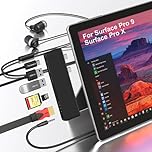 Surface Pro 9 Hub Docking Station,Surface Pro 9 10 11 Adapter with 4K HDMI,USB-C Thunderbolt 4(8K Video+40G Data+100W Charging),SD/TF Card Slot,3.5mm Audio,Triple Display for Surface Pro 9/10/11