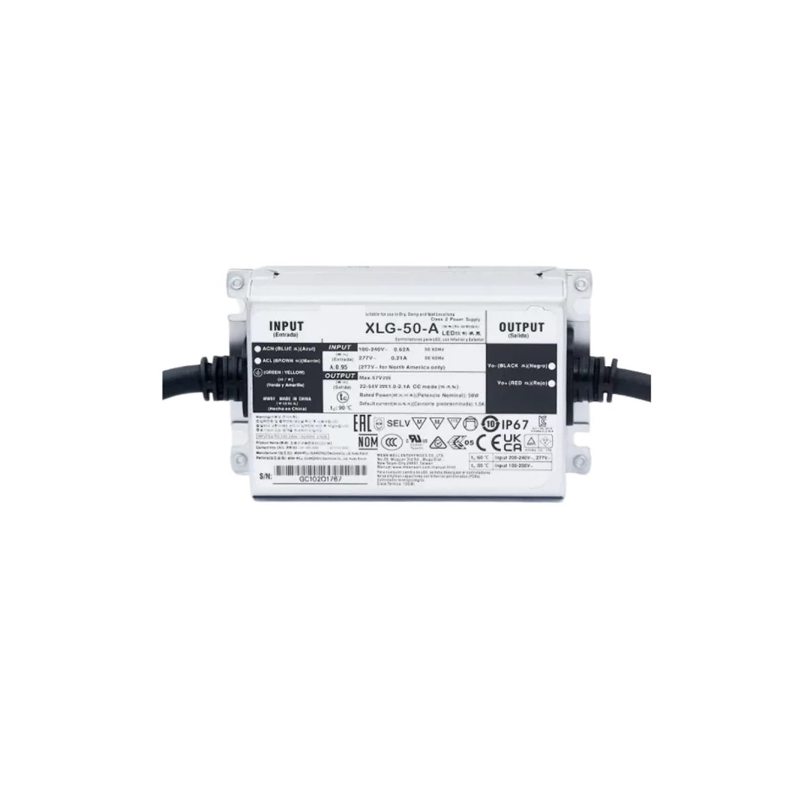 LEOTNNDQ XLG-50 XLG-50-A XLG-50-AB 50W Constant Power Mode LED Driver(XLG-50-A)