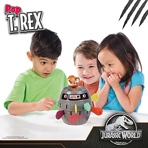 Image of TOMY Pop Up T-Rex Board Game - Dinosaur Action Game - 2-4 Players | Officially Licensed Jurassic World Game, Easy to Play Preschool Games, Family Game Night, Dinosaur Games, Ages 4 Years+