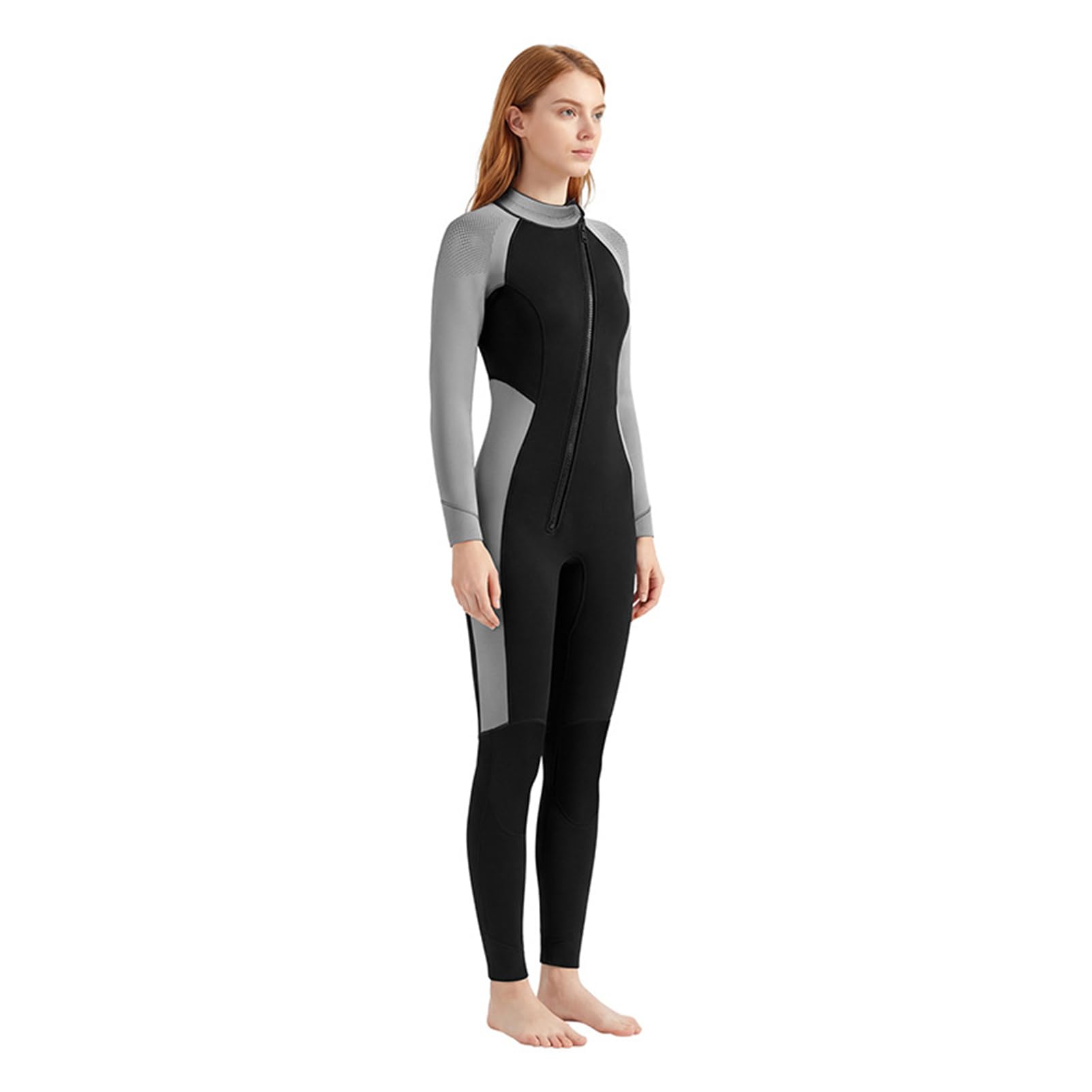AMONIDA Muta da Sub Ispessita da 3 Mm per Tutto il Corpo da Donna per Nuoto Invernale, Snorkeling, attività di Surf, Nera Media