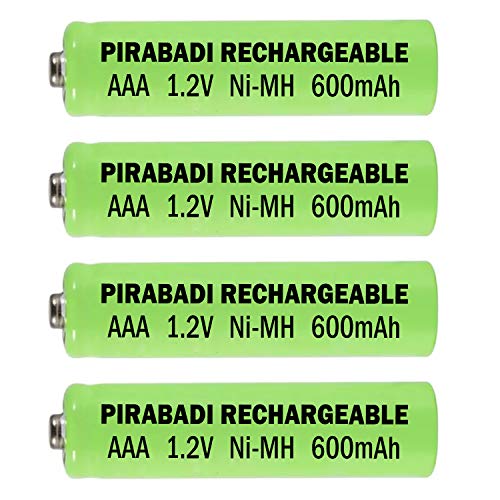 4 stuks oplaadbare batterijen voor draadloze telefoon, 600 mAh | AAA LR03 LR3 R03 R3 H03 H3 Ni-MH 1,2 V | lage zelfontlading uitstekende prestaties | ideaal voor draadloze telefoons