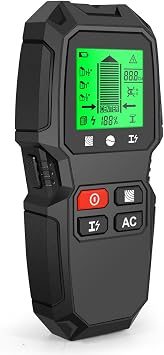 Stud Finder Wall Scanner,5-in-1 Stud Detector with 4 Stud Modes&AC Wire Detection,Center Finding Wall Scanner Tool for Wood/Metal/Studs-Black