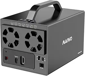 MAIWO USB-C 4 Bay HDD RAID Enclosure for 2.5