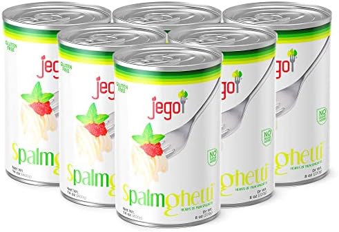 Spalmghetti Low Carb Keto Pasta Spaghetti Noodles, Pack of 6 | Healthy Hearts of Palm Pasta | 3g of Carbs | Ready to Eat | Gluten Free | No Sugar Added