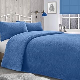 Velosso Teddy Bear Super Plush Warm Fuzzy Cuddly Fleece Thermal Bedding Set (Silver Grey, King Size)