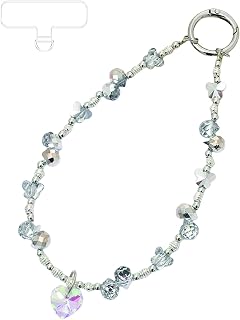 Natural Gemstone Beaded Phone Lanyard with Wrist Strap Stylish Phone Charm for Women Girls Durable Design for Smartphones