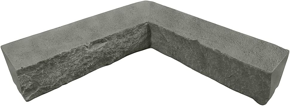 GenStone Faux Stacked Stone 90 Degree Inside Corner Panel 22.5" x 12" in Northern Slate Color for Do It Yourself Friendly Home Improvement Projects