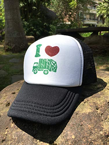 Waldeal Boys' I Love Garbage Trucks Hat Trash Trucker Mesh Cap Birthday Gift4