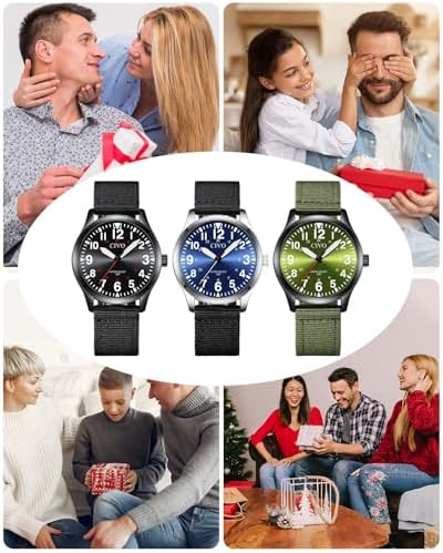 CIVO Military Watch for Men Waterproof: Analog Mens Watches Classic- Field Wrist Watches for Man — view 7
