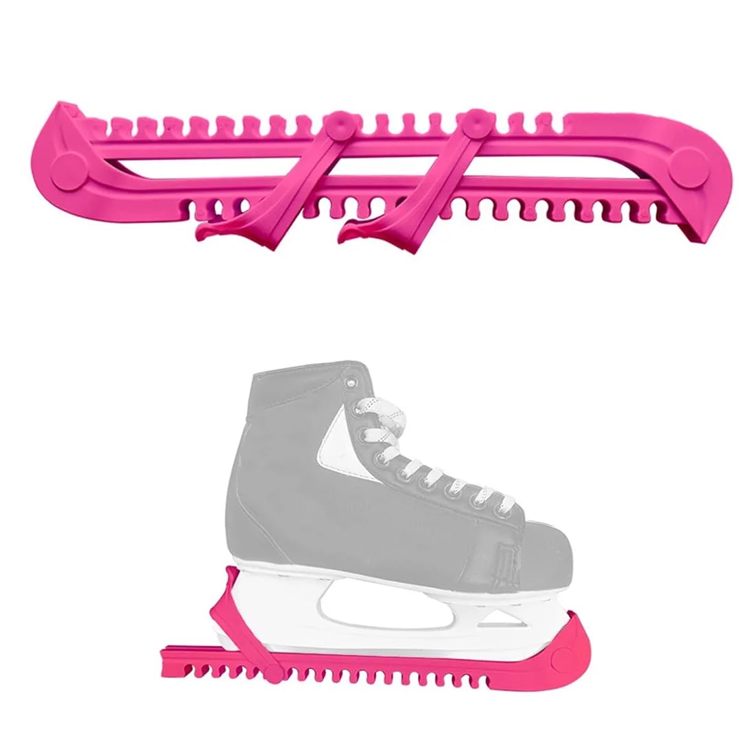 EIHI 1 paio di protezioni per lama da hockey su ghiaccio copertura in plastica con protezione per pattinaggio su ghiaccio per bambini e adulti