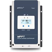 EPEVER 60A MPPT Solar Charging Controller 12V/24V/36V/48V DC Auto Identification System Voltage Max PV 150V Solar Panel Regulator Tracer 6415 an