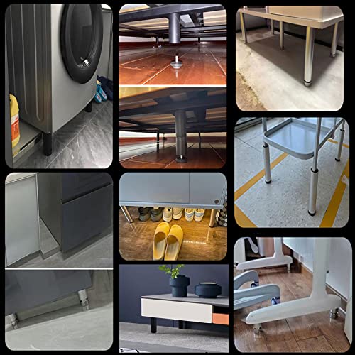 Patas redondas para mesa de centro y salón modernas en aleación de aluminio ajustable 8